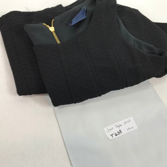 Just... Taylor dress size 2 black sleeveless midi - Picture 8 of 8